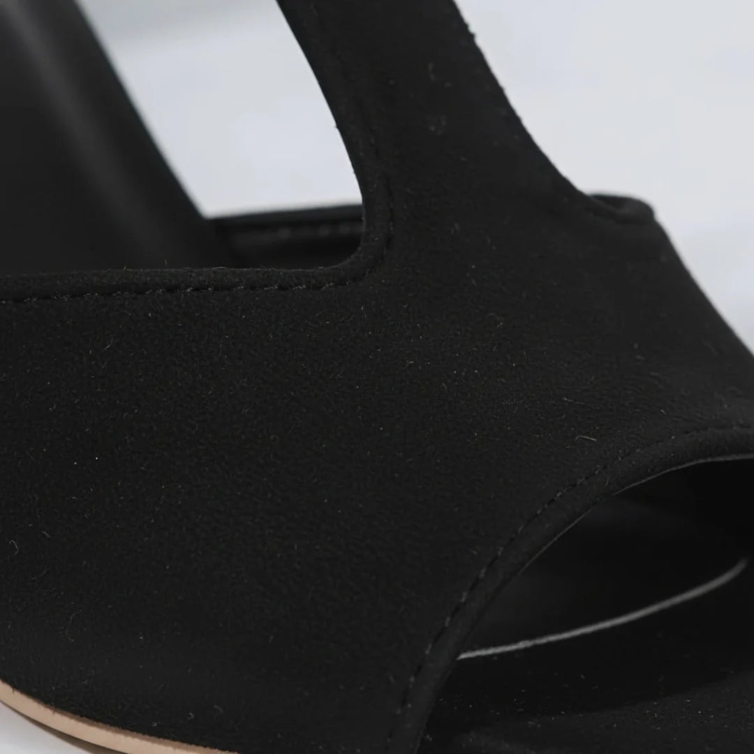 Sandra –  Sandalias de tacón de aguja de ante para mujer